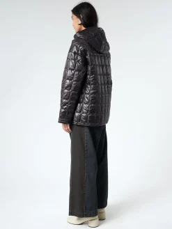 Quartz Co. - Emily Lightweight Hooded Quilted Jacket in Black
