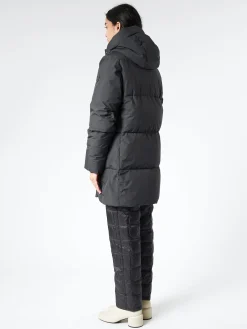 Quartz Co. - June Hooded Down Puffer Jacket in Black