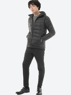 Quartz Co. - Lawrence Hooded Down Jacket in Black