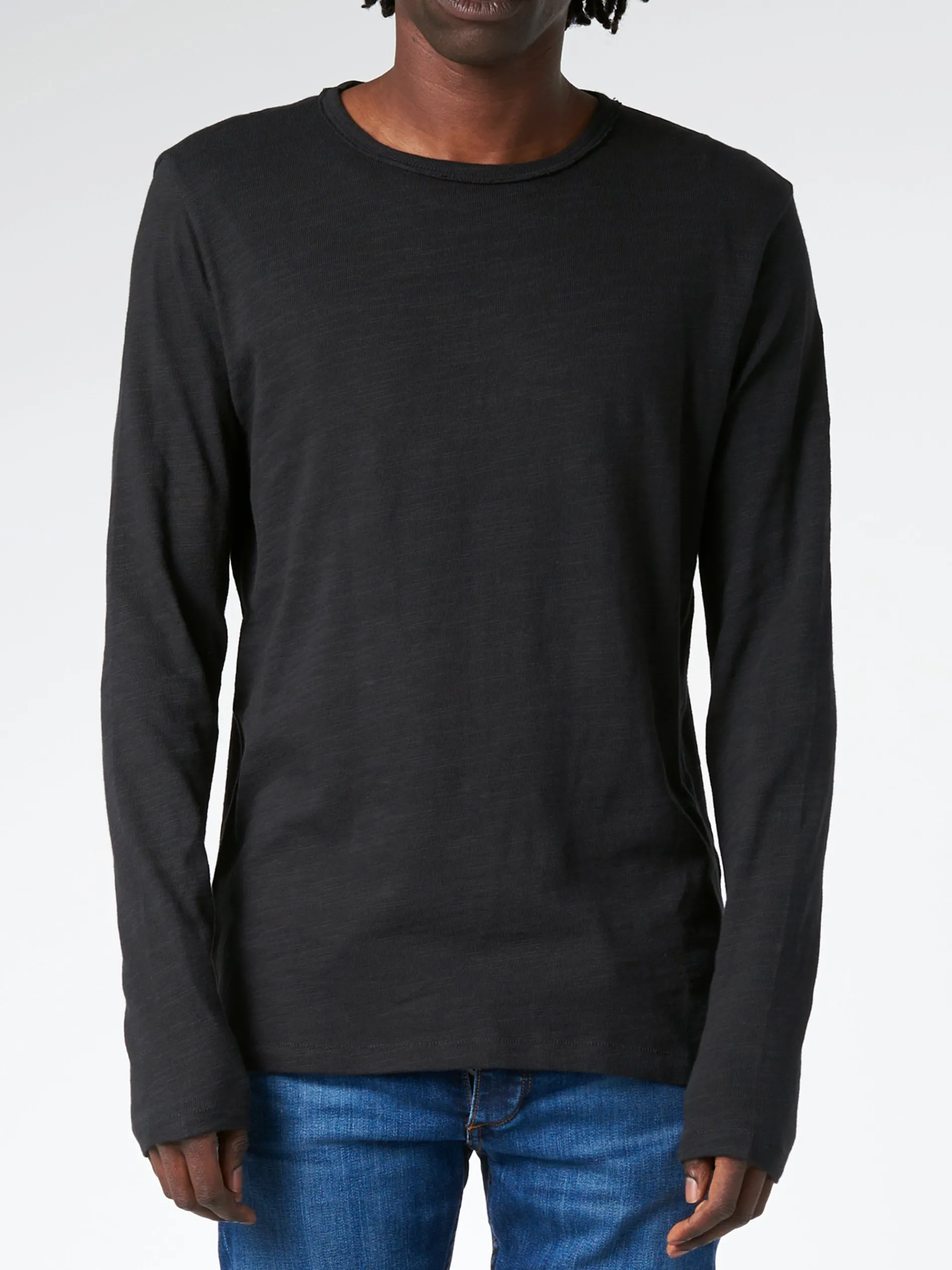 Rag & Bone - Classic Flame Long Sleeve Tee in Black