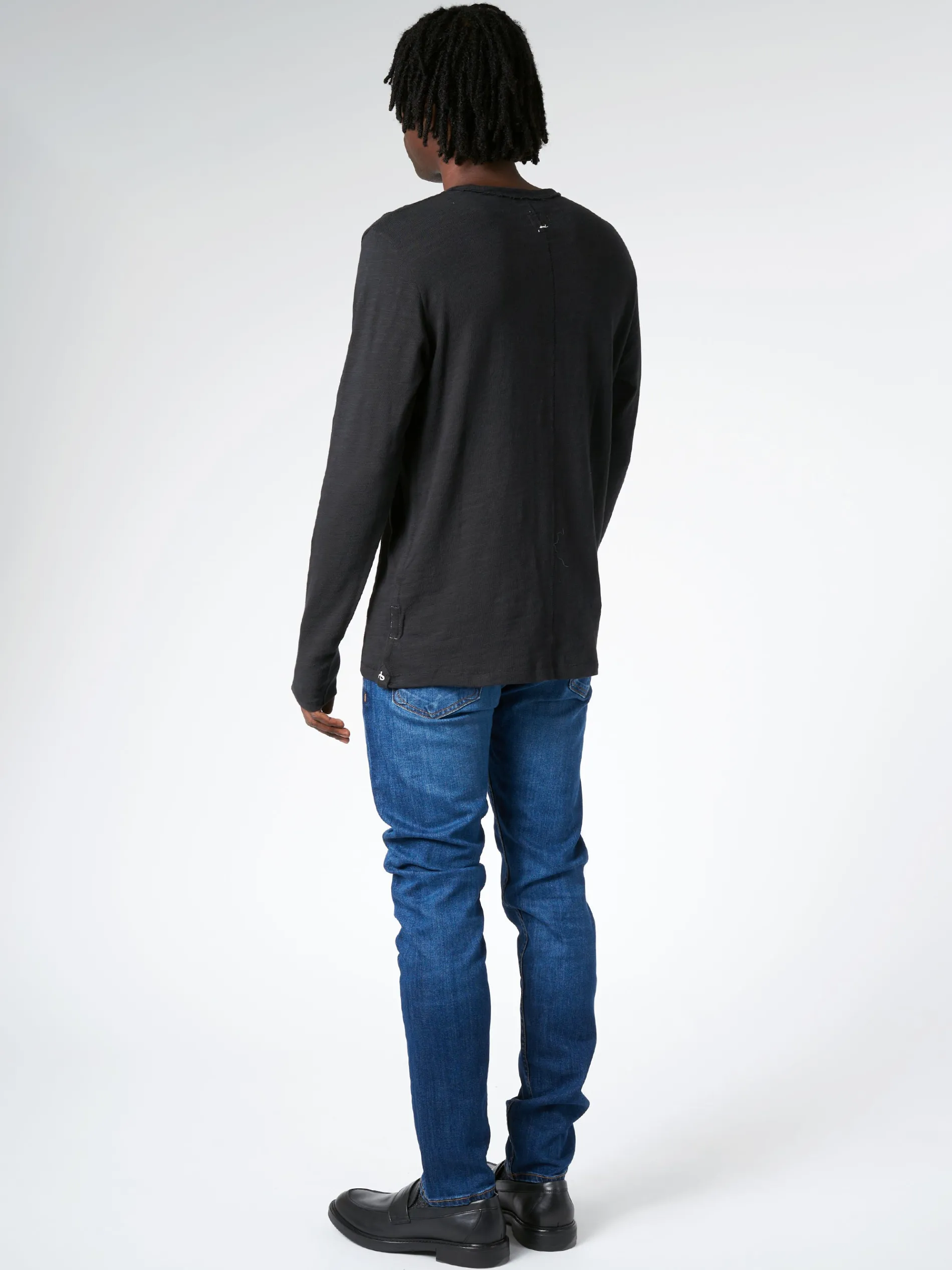 Rag & Bone - Classic Flame Long Sleeve Tee in Black
