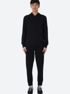 Reigning Champ - Lightweight Terry Pullover Hoodie in Black