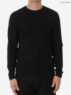 Reigning Champ - Lightweight Jersey Long Sleeve T-Shirt in Black