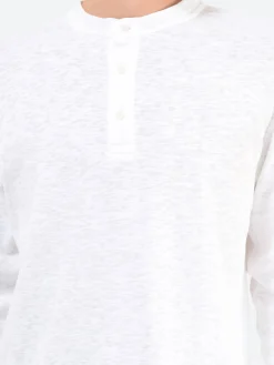 Reigning Champ - 1x1 Slub Henley in White