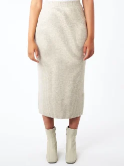 Rib Tube Skirt in Carrara