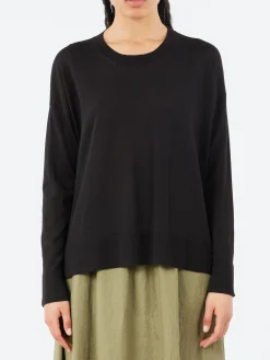 Roberto Collina - Long Sleeve Crewneck in Nero