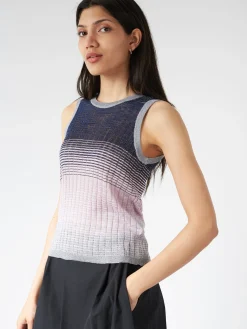 Roberto Collina - Ombré Tank Top in Lilac/Navy