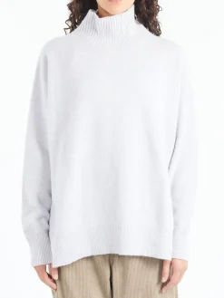 Roberto Collina - Open Sides Turtleneck in Perla