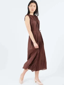 Roberto Collina - Plissé Dress in Cacao