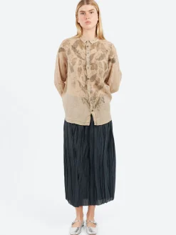 Roberto Collina - Plisse Midi Skirt in Nero