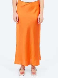 Roberto Collina - Silk Slip Skirt in Corallo