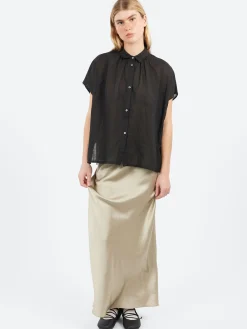 Roberto Collina - Silk Slip Skirt in Militare
