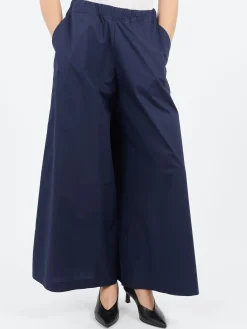 Roberto Collina - Wide Cropped Trousers in Navy