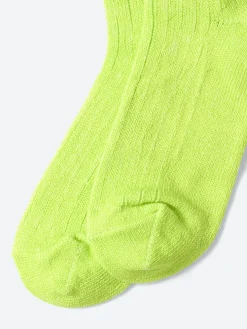 ROTOTO - Linen Cotton Ankle Sock in Lime