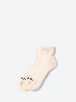 ROTOTO - Pile Ankle Socks in Ivory