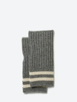 ROTOTO - Stripe Seamless Hand Warmer in Gray