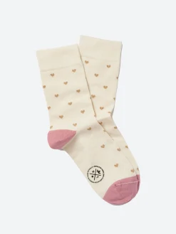 Royalties Paris - Suzie Heart Sock in Or/Pink