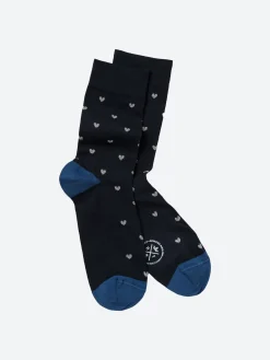 Royalties Paris - Suzie Heart Sock in Argent (Silver)