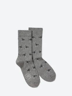 Royalties Socks - Koko Cat Print Socks in Pearle
