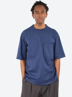 Sage de Cret - Max Weight Jersey Crew Neck Short Sleeve T-Shirt in Navy