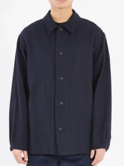 Sage de Cret - Twill Chambray Jacket in Navy