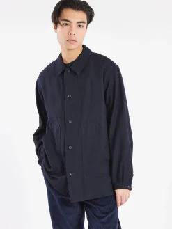 Sage de Cret - Twill Chambray Jacket in Navy