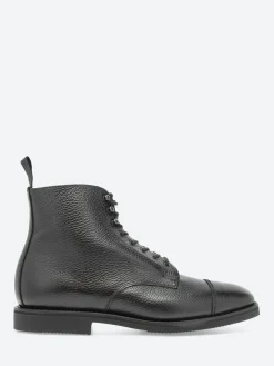 Sanders - Florence Cap Toe Derby Boot in Black Grain