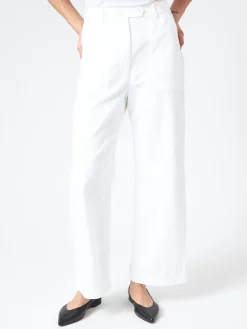 Sarahwear - Carole Cotton Twill Pant in White
