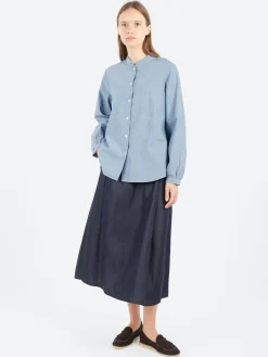 Sarahwear - Fake Wrap Skirt in Indigo