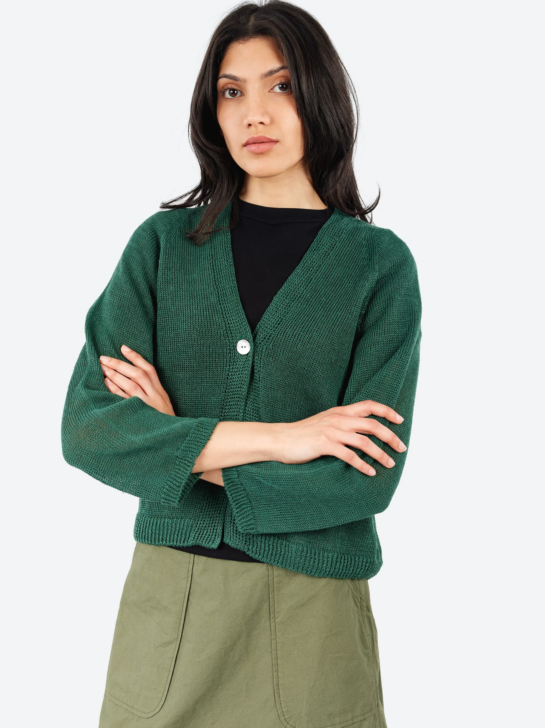 Sarahwear - Linen Knit Cardigan in Green