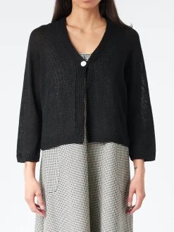 Sarahwear - Linen Knit Cardigan in Black