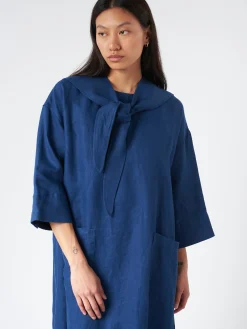 Sarahwear - Sailor Dress in Blue Linen Twill