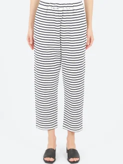 Sarahwear - Stripe Pants in White and Navy