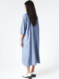 Sarahwear - Two Way Dress In Blue Chambray