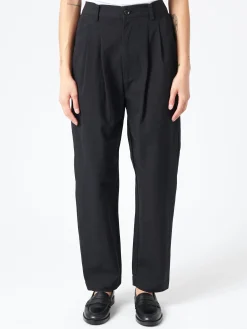 Sarahwear - Weather Cloth Tapered Tuck Pants in Black