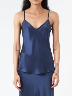 SILK LAUNDRY - Bias Cut Cami in Midnight