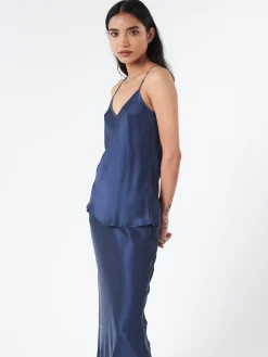 SILK LAUNDRY - Bias Cut Cami in Midnight