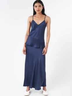 SILK LAUNDRY - Bias Cut Cami in Midnight