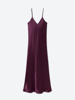 SILK LAUNDRY - 90s Slip Dress in Blood Plum