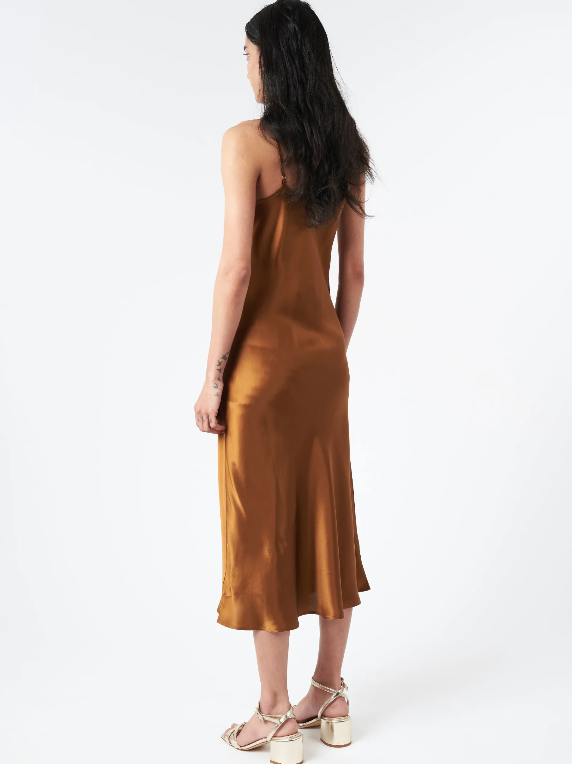 SILK LAUNDRY - 90s Slip Dress in Vandyke Brown