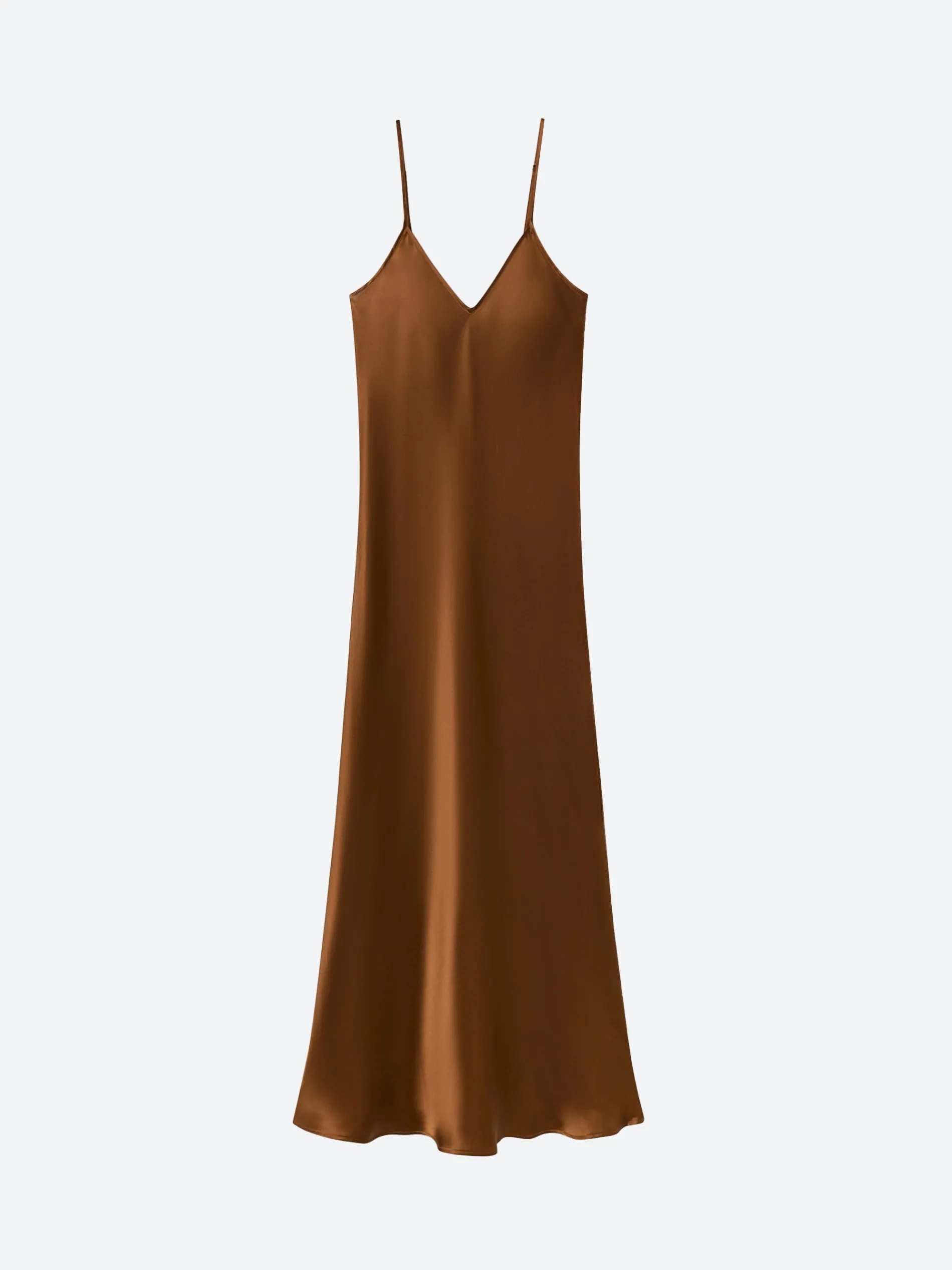 SILK LAUNDRY - 90s Slip Dress in Vandyke Brown