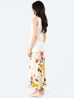 Silk Laundry - Scoop Neck Tank in White