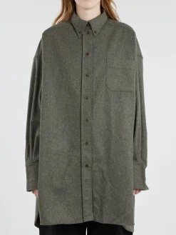 Soeur - Candide Shirt Dress in Gris Clair