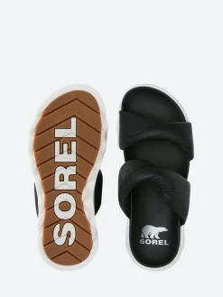 Sorel - Viibe Twist Slide in Black and Sea Salt
