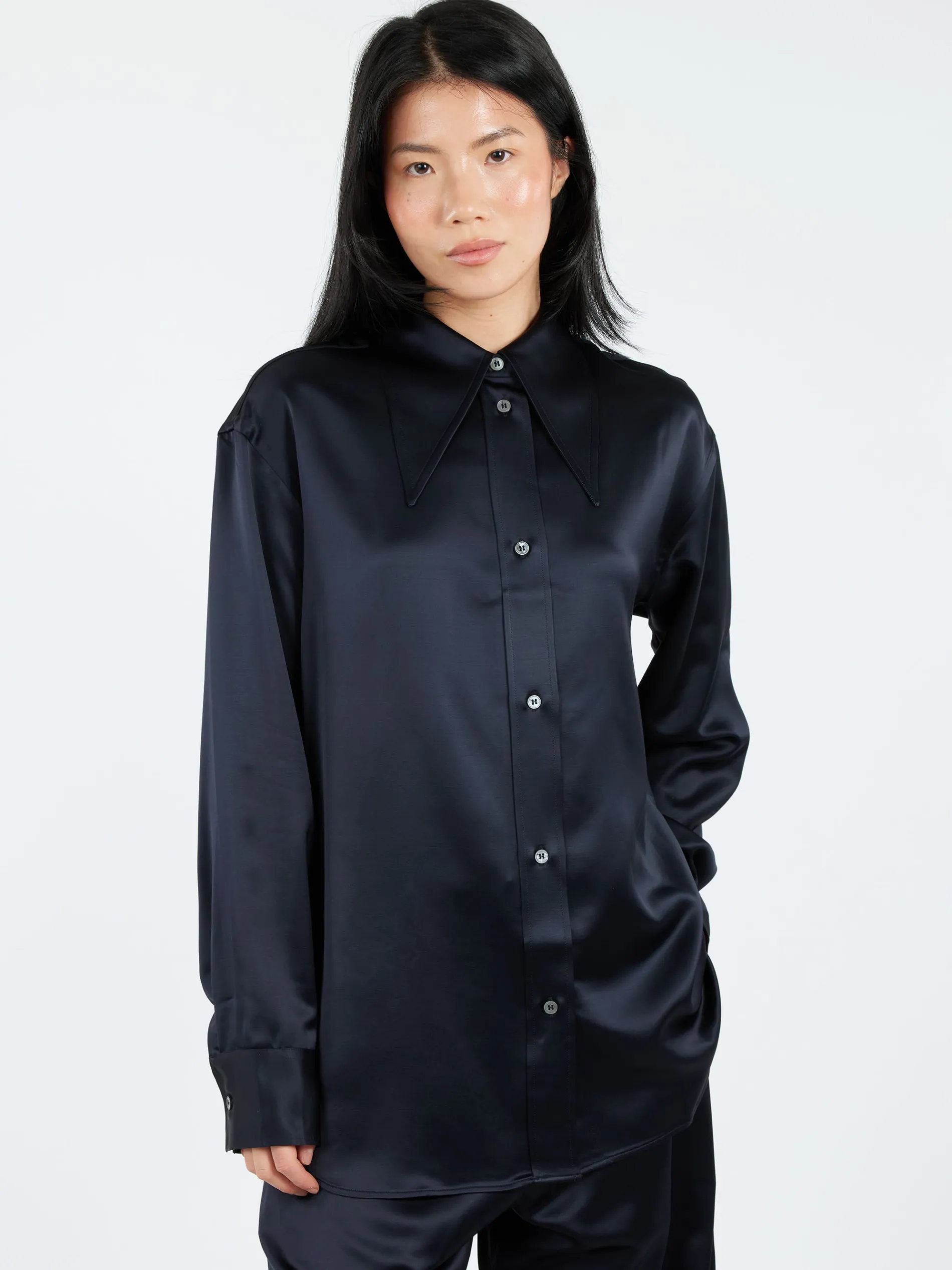 Studio Nicholson - Gable Shirt in Black Ink