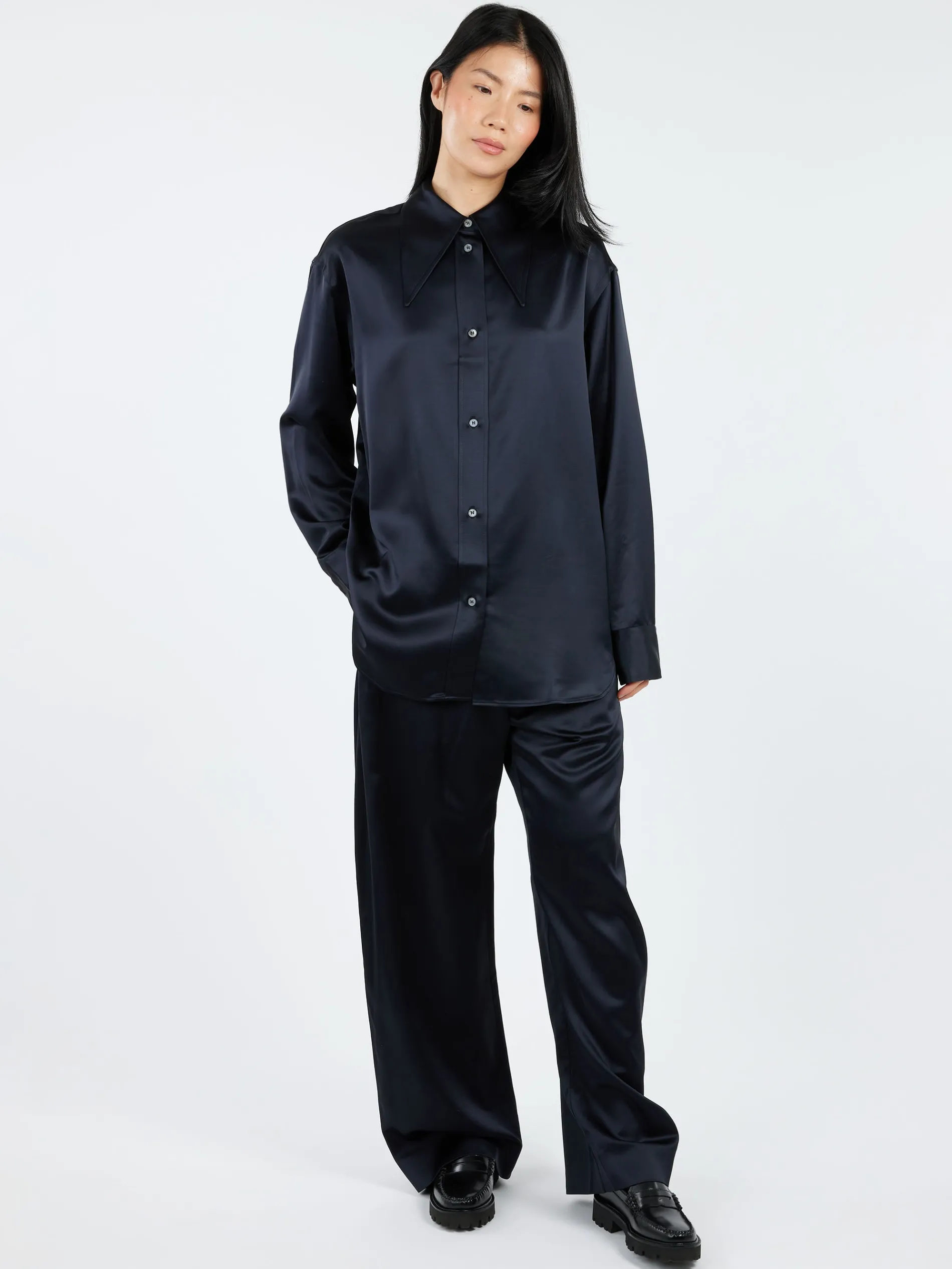 Studio Nicholson - Gable Shirt in Black Ink