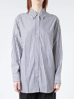 Studio Nicholson - Santos Overshirt in Navy/Cream