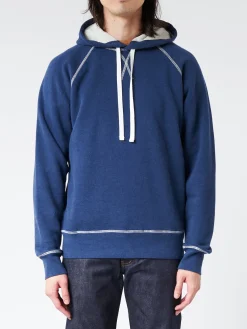 Sunspel - Fleeceback Hoody in Navy