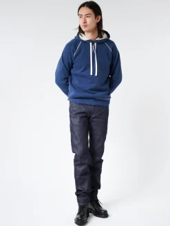 Sunspel - Fleeceback Hoody in Navy