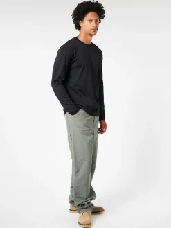 Sunspel - Long Sleeve Classic T-Shirt in Black